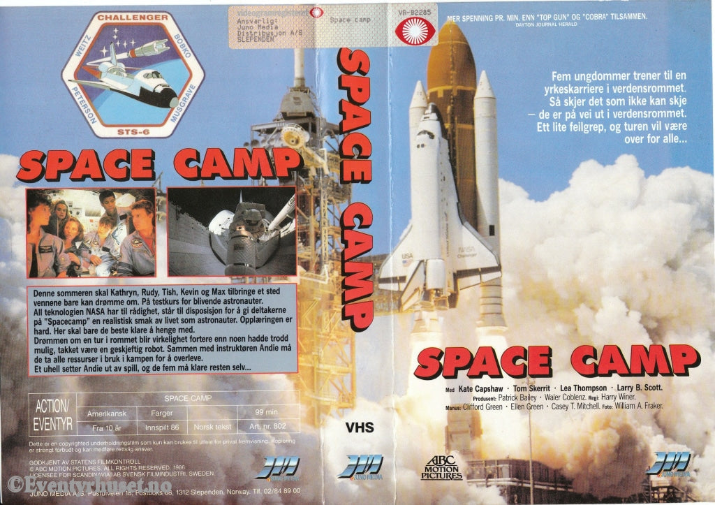 Download / Stream: Space Camp. 1986. Vhs Big Box. Norwegian Subtitles.