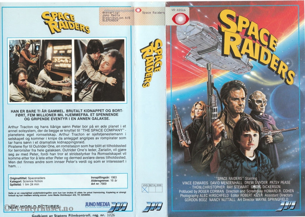 Download / Stream: Space Raiders. 1983. Vhs Big Box. Norwegian Subtitles.