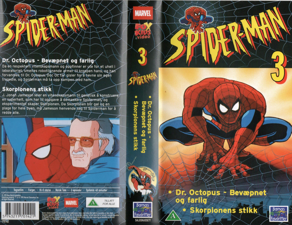 Download / Stream: Spiderman. Vol. 3. 1995. VHS SB. Norwegian dubbing. VHS