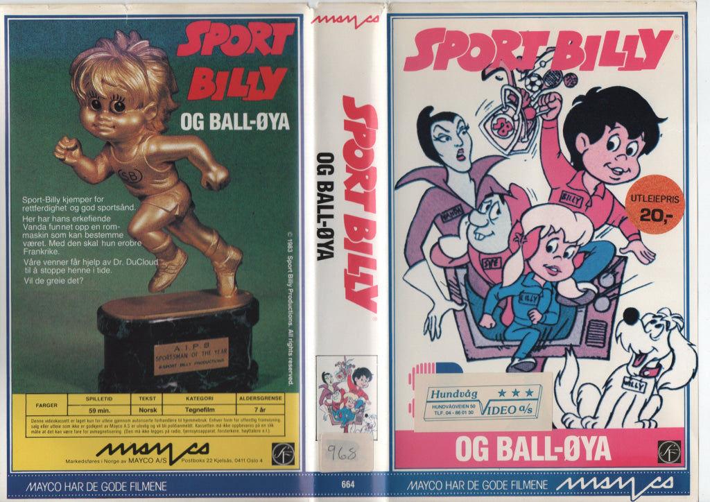 Download / Stream: Sport Billy og Ball-øya. 1983. VHS Big Box. Norwegian subtitles. VHS