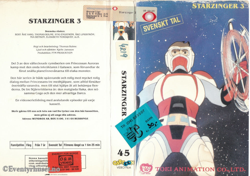 Download / Stream: Starzinger. Vol. 3. Vhs Big Box. Norwegian Distribution. Swedish Dubbing.