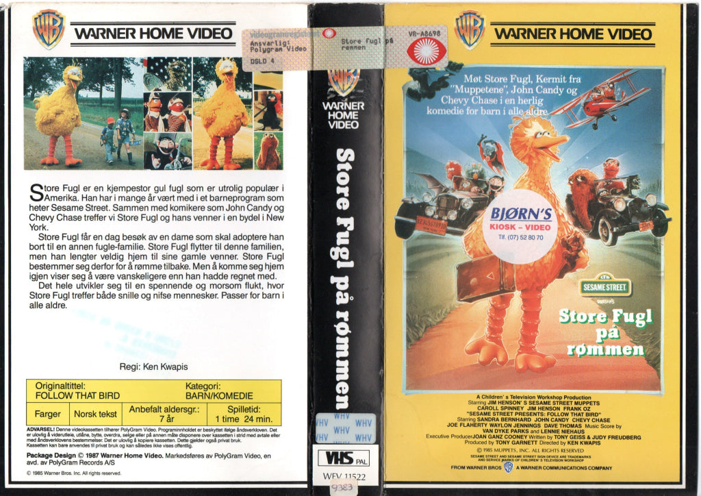 Download / Stream: Store fugl på rømmen. 1987. VHS Big Box. Norwegian subtitles. VHS