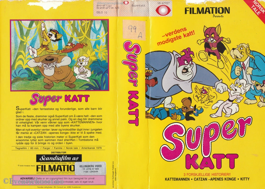Download / Stream: Super Katt. 1979. Vhs Big Box. Norwegian Dubbing.