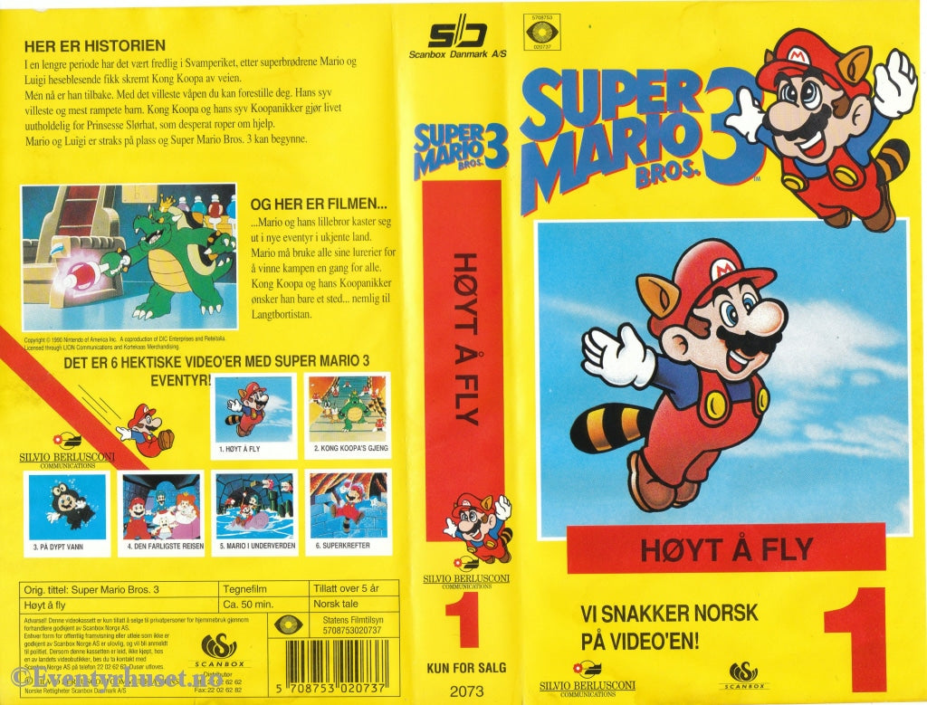 Download / Stream: Super Mario Bros 3. Vol. 1. Høyt Å Fly. Vhs. Norwegian Dubbing. Stream Vhs
