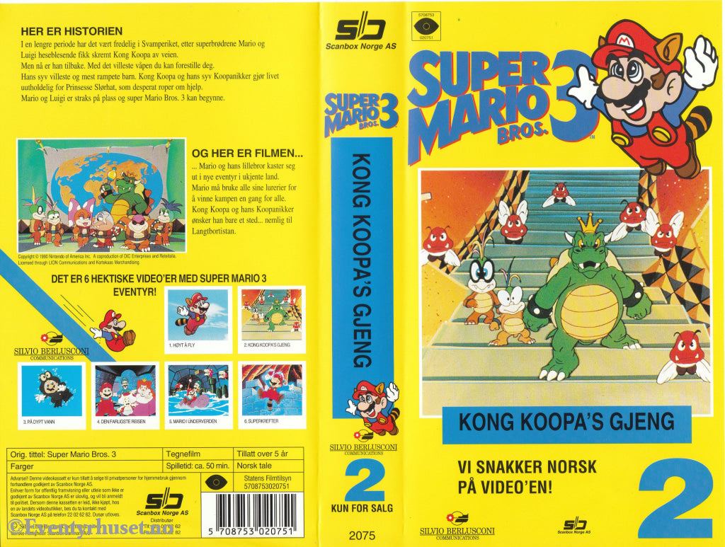 Download / Stream: Super Mario Bros 3. Vol. 2. Kong Koopa´s Gjeng. Vhs. Norwegian Dubbing. Stream