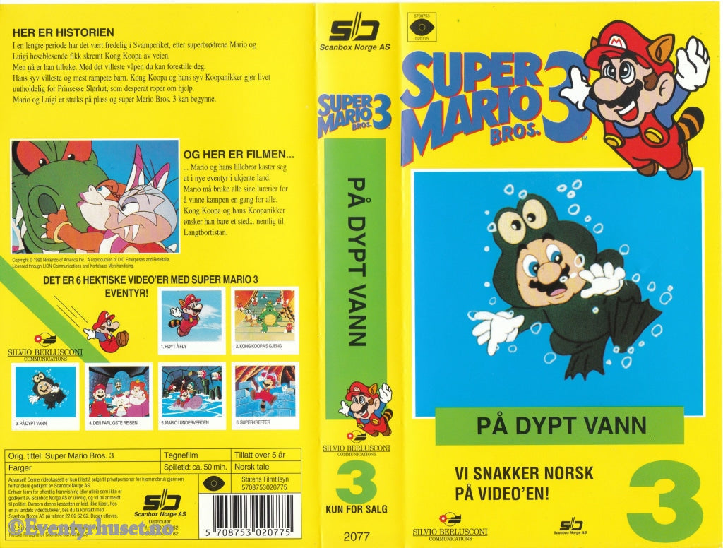 Download / Stream: Super Mario Bros 3. Vol. På Dypt Vann. Vhs. Norwegian Dubbing. Stream Vhs