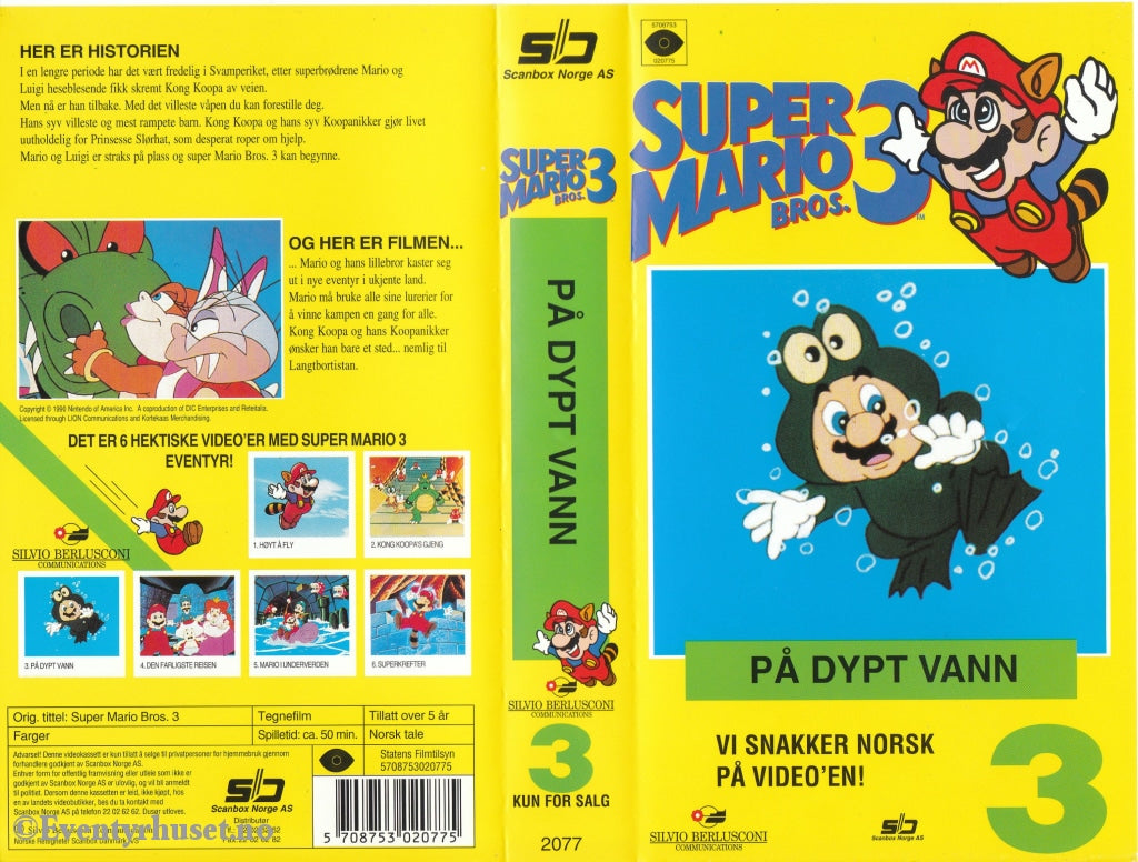 Download / Stream: Super Mario Bros 3. Vol. På Dypt Vann. Vhs. Norwegian Dubbing. Stream Vhs