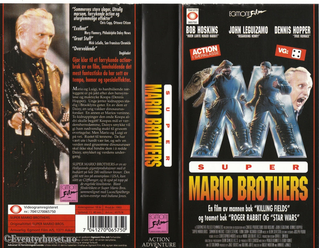 Download / Stream: Super Mario Brothers. 1993. Vhs. Norwegian Dubbing. Stream Vhs