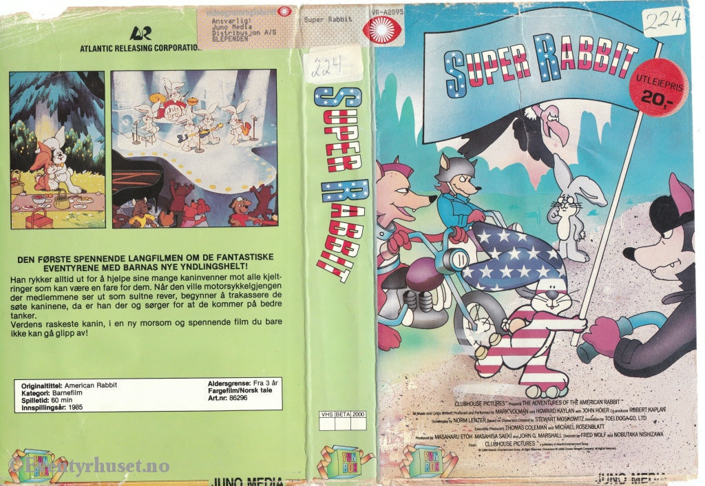 Download / Stream: Super Rabbit. 1985. Vhs Big Box. Norwegian Dubbing.