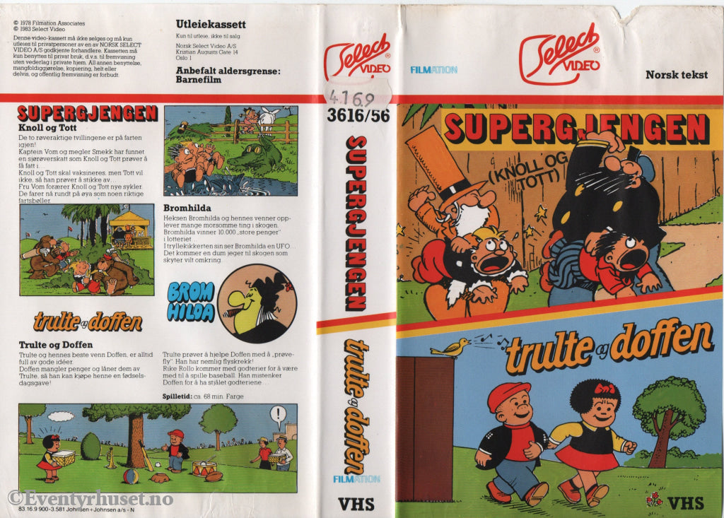 Download / Stream: Supergjengen (Knoll og Tott) / Trulte og Doffen. 1978/83. VHS. Norwegian subtitles. VHS