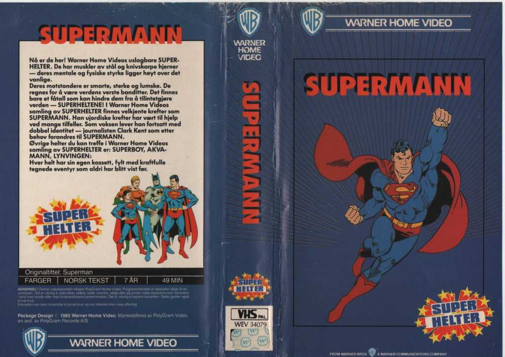 Download / Stream: Supermann. 1985. VHS Big Box. Norwegian subtitles. VHS