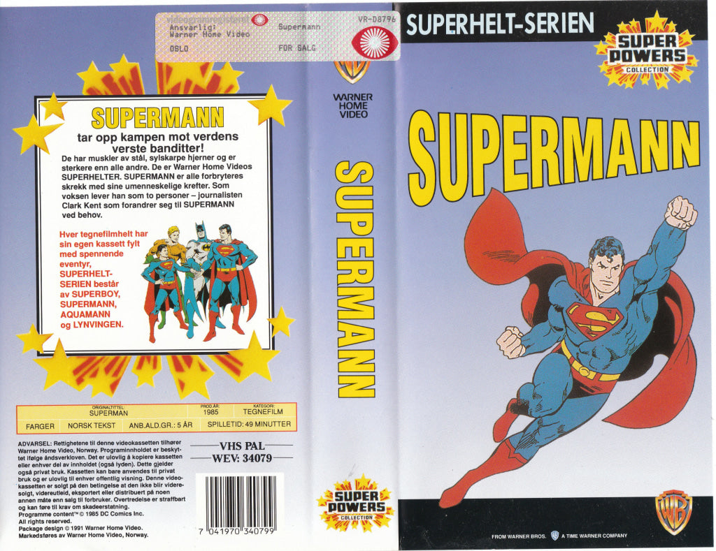 Download / Stream: Supermann. 1985. VHS SB. Norwegian subtitles. VHS