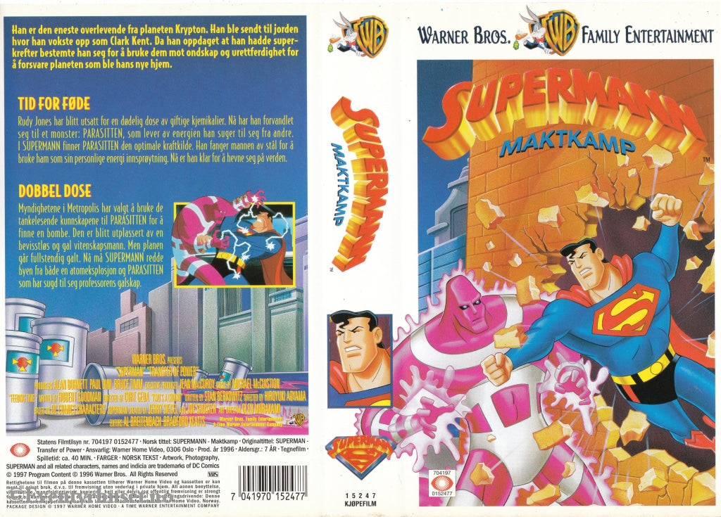 Download / Stream: Supermann - Maktkamp. 1996. Vhs. Norwegian Subtitles. Vhs