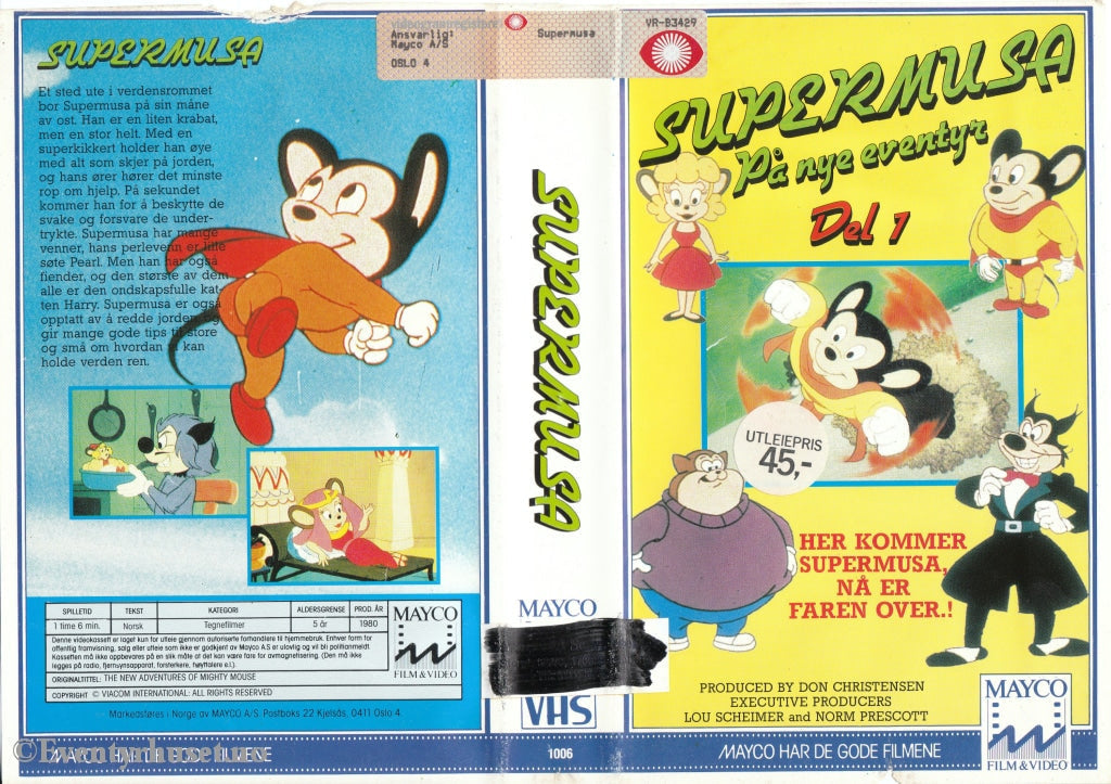 Download / Stream: Supermusa På Nye Eventyr. Vol. 1. 1980. Vhs Big Box. Norwegian Subtitles. Stream