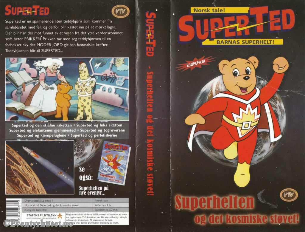 Download / Stream: Superted. Vol. 1. Superted Og Det Kosmiske Støvet. Vhs. Norwegian Dubbing. Vhs