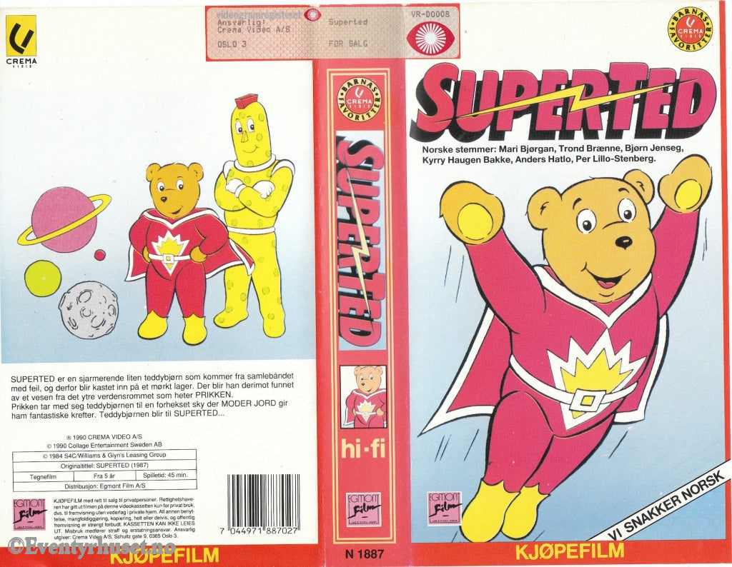 Download / Stream: Superted. Vol. 1. Vhs. Norwegian Dubbing. Vhs