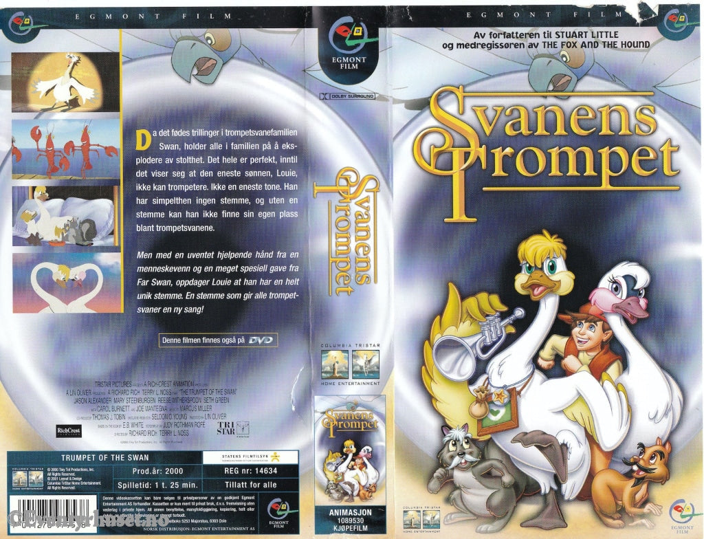 Download / Stream: Svanens Trompet. 2000. Vhs. Norwegian Dubbing. Vhs