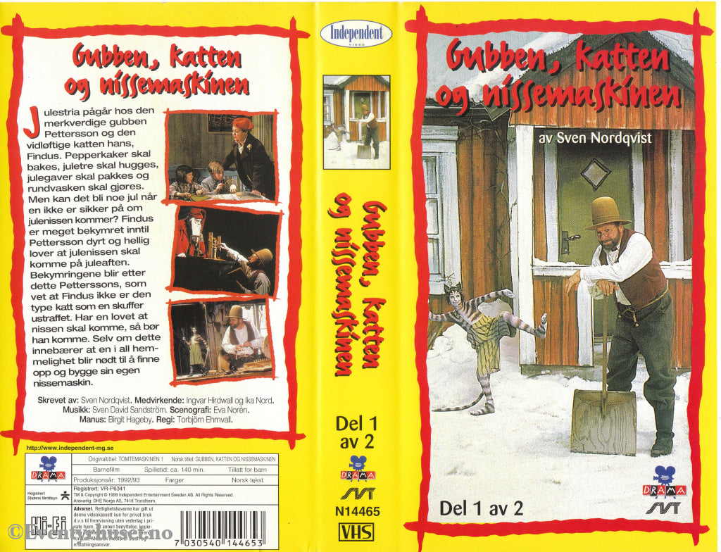 Download / Stream: Svend Nordqvist. Gubben Katten Og Nissemaskinen. Vol. 1. 1992/93. Vhs. Norwegian