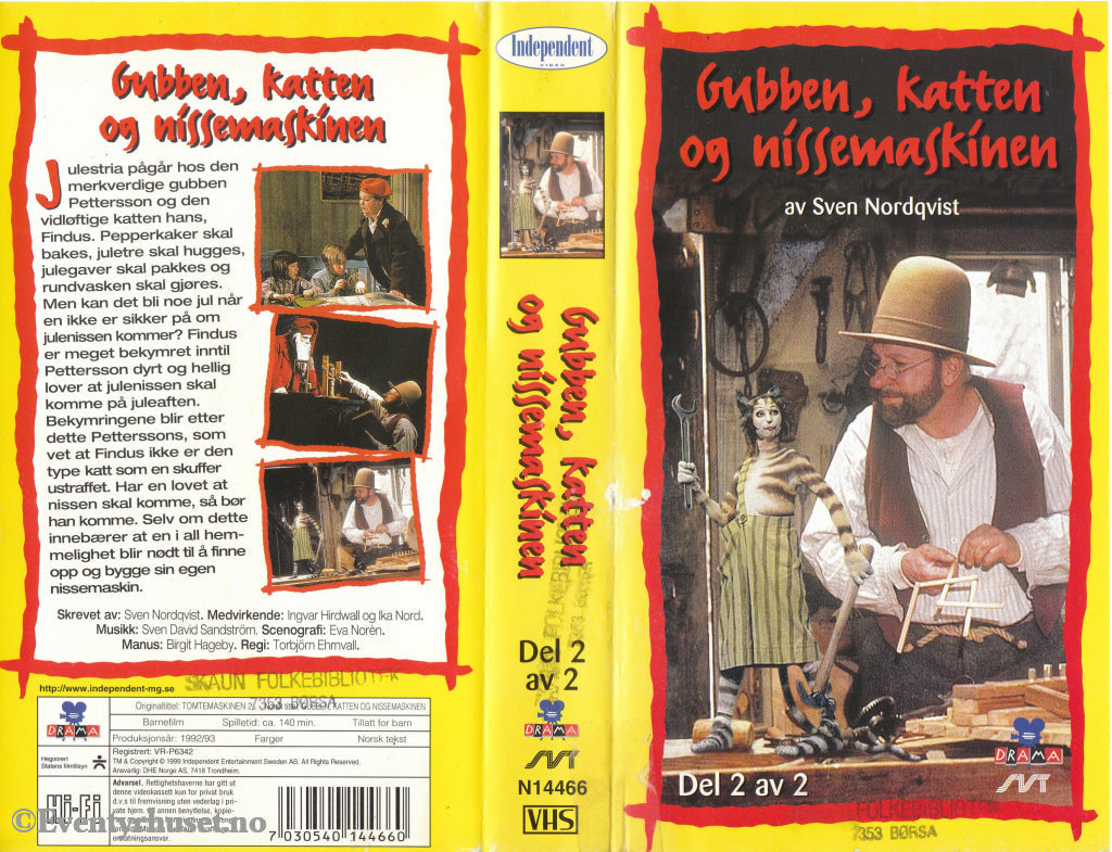 Download / Stream: Svend Nordqvist. Gubben Katten Og Nissemaskinen. Vol. 2. 1992/93. Vhs. Norwegian