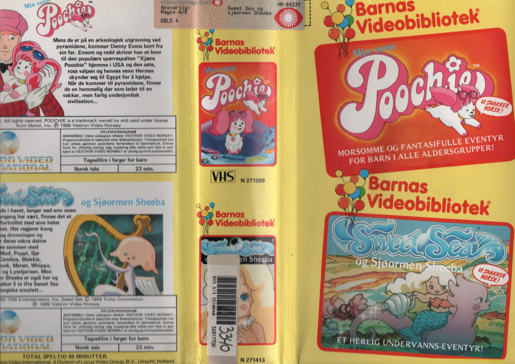 Download / Stream: Sweat Sea og Sjøormen Sheeba. VHS Big Box Dobbeltkassett. Norwegian dubbing. VHS