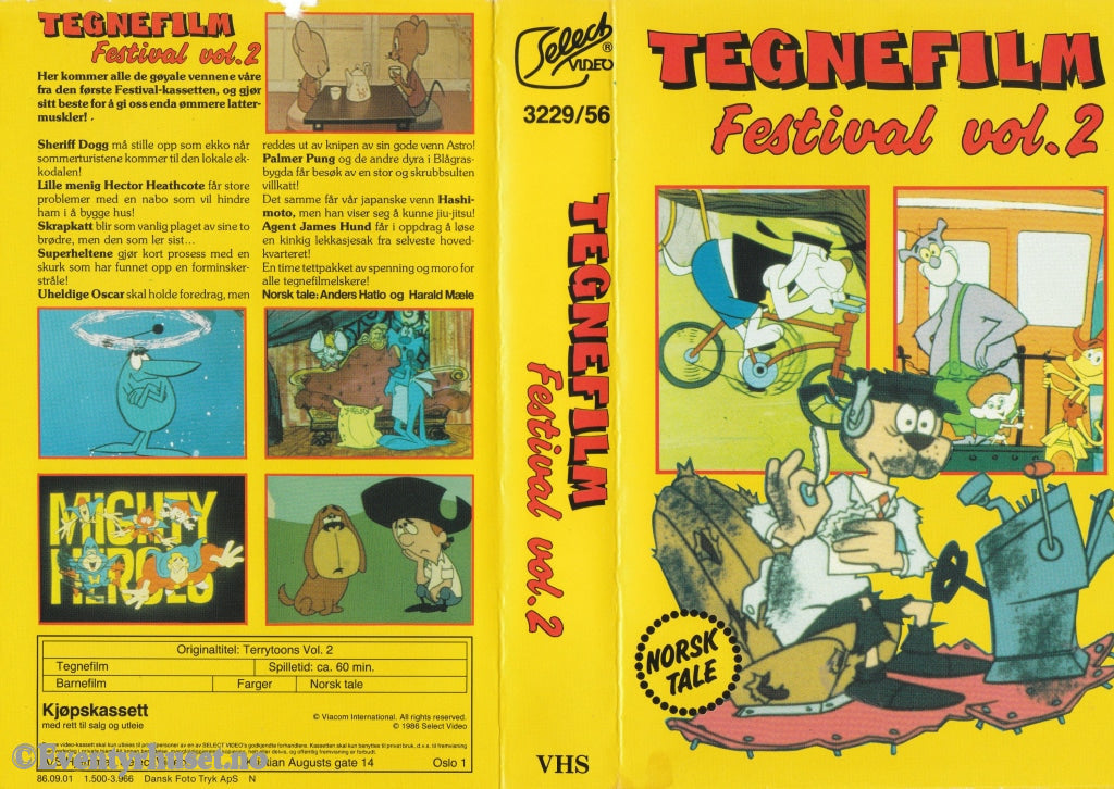 Download / Stream: Tegnefilmfestival. Vol. 2 (Terrytoons 2.). 1985. Vhs Big Box. Norwegian Dubbing.