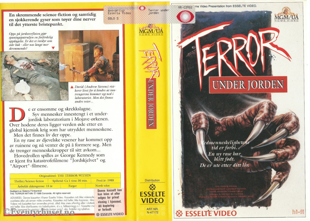 Download / Stream: Terror Under Jorden. 1988. Vhs Big Box. Norwegian Subtitles.