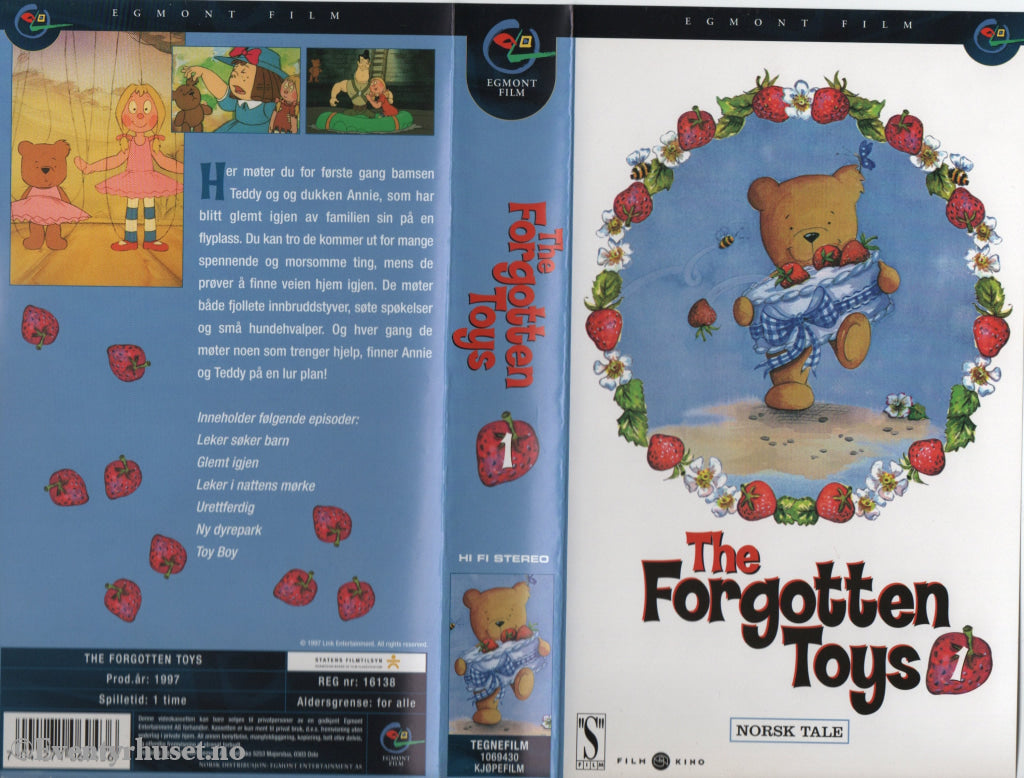 Download / Stream: The Forgotten Toys. Vol. 1. 1997. VHS SB. Norwegian dubbing. VHS