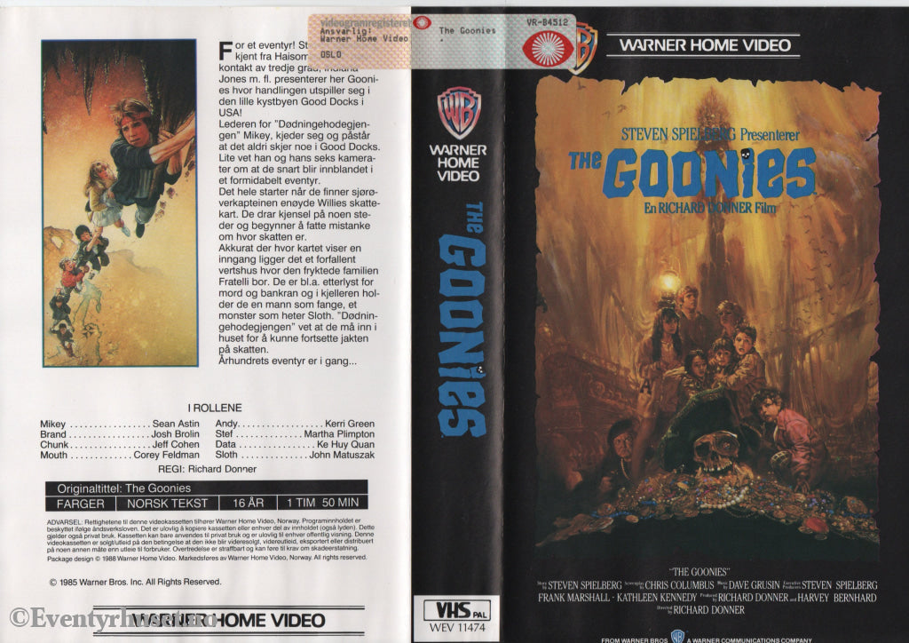 Download / Stream: The Goonies. 1985. VHS Big Box. Norwegian subtitles. VHS