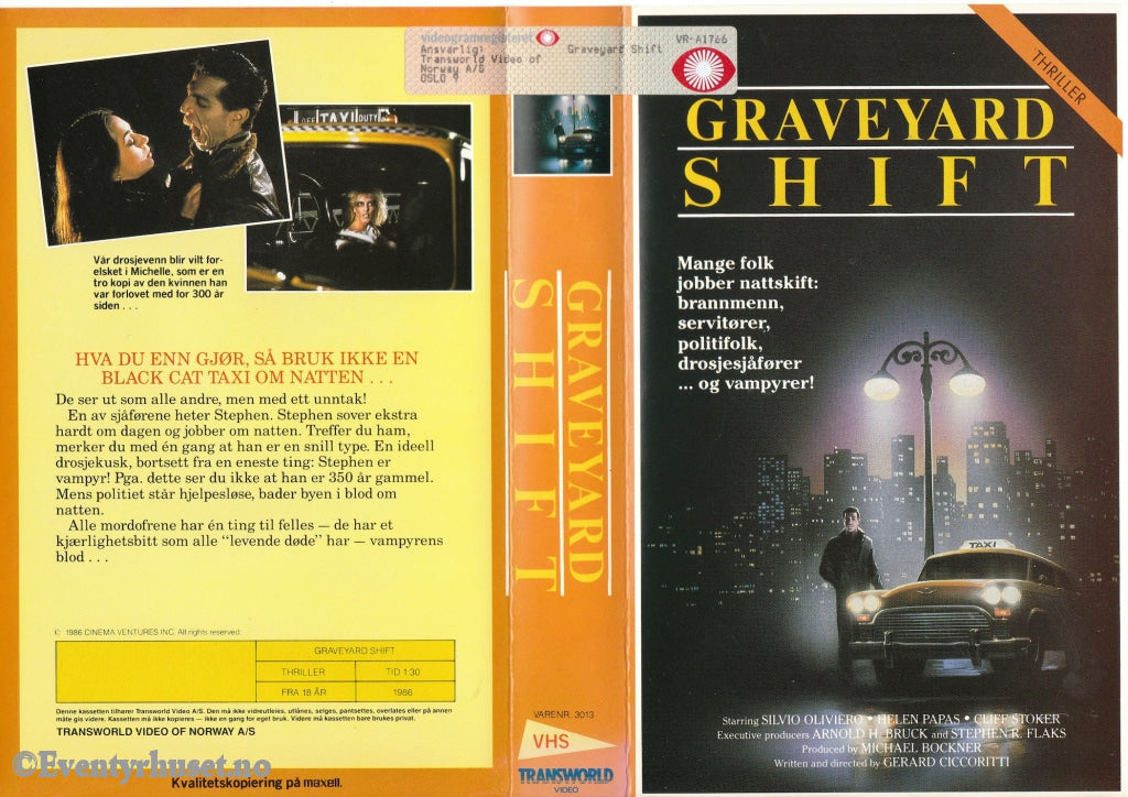 Download / Stream: The Graveyard Shift. 1986. Vhs Big Box. Norwegian Subtitles.