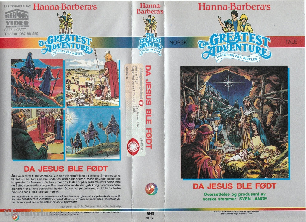 Download / Stream: The Greatest Adventure - Historier Fra Bibelen Da Jesus Ble Født. 1987. Vhs Big