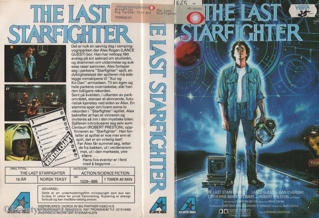 Download / Stream: The Last Starfighter. VHS Big Box. Norwegian subtitles. VHS