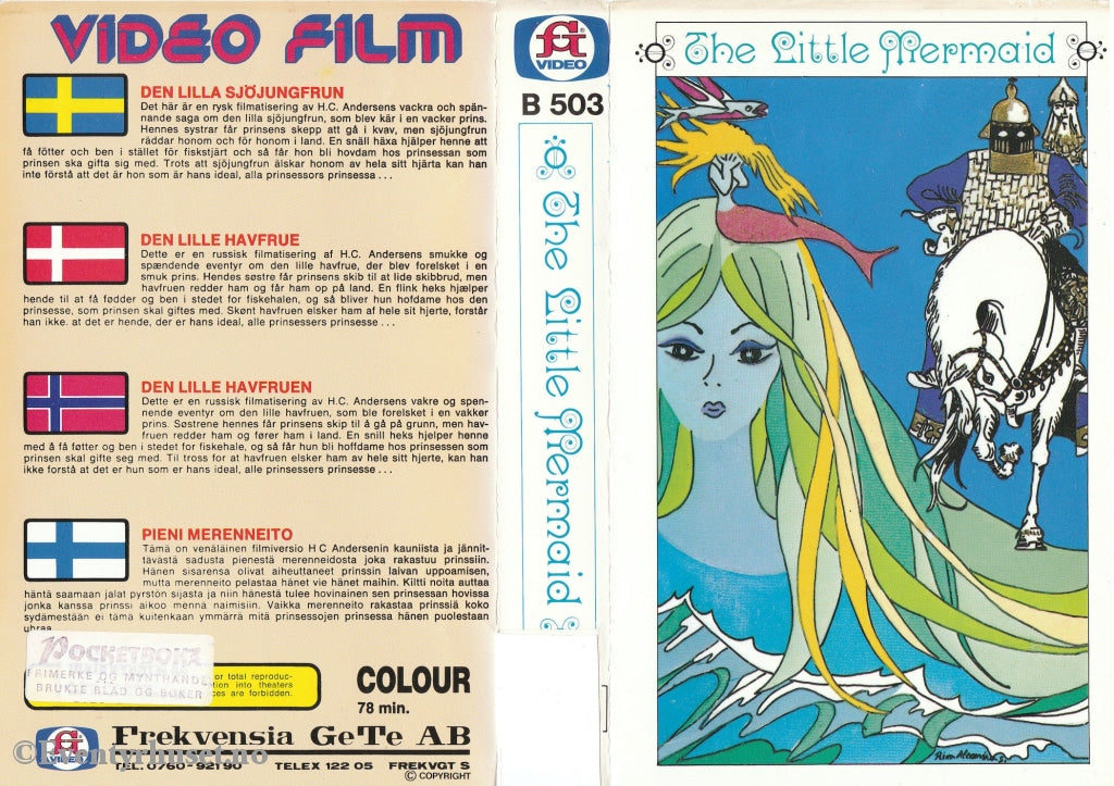Download / Stream: The Little Mermaid (Den Lille Havfrue). Vhs Big Box. Norwegian Subtitles.