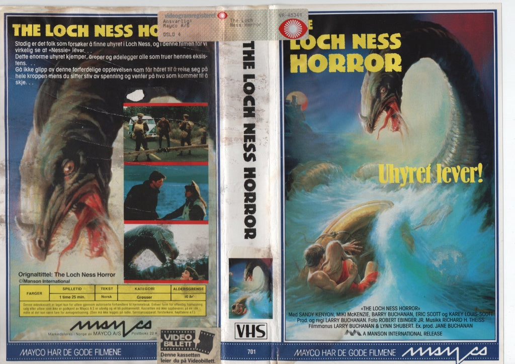 Download / Stream: The Loch Ness Horror. VHS Big Box. Norwegian subtitles. VHS