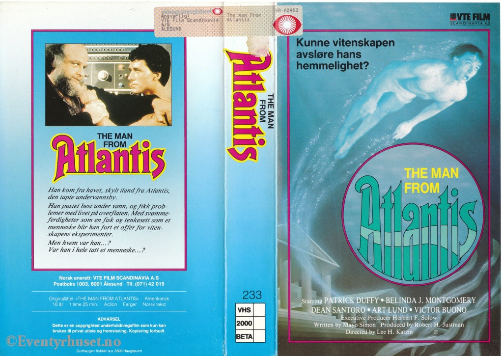Download / Stream: The Man From Atlantis. Vhs Big Box. Norwegian Subtitles.