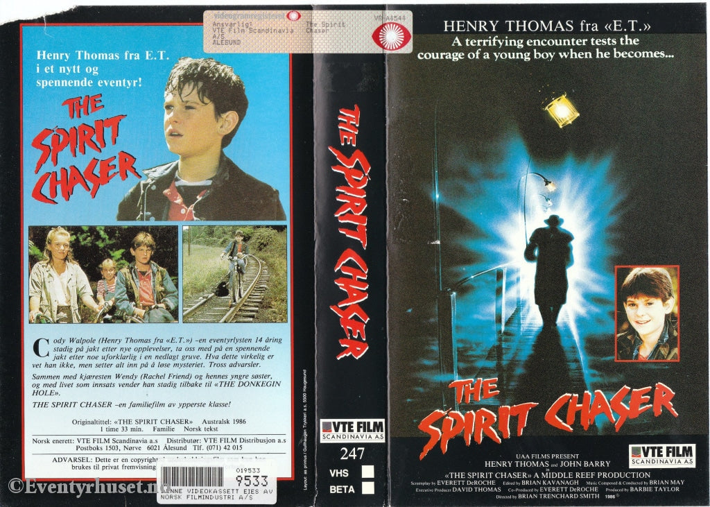 Download / Stream: The Spirit Chaser. 1986. Vhs Big Box. Norwegian Subtitles.