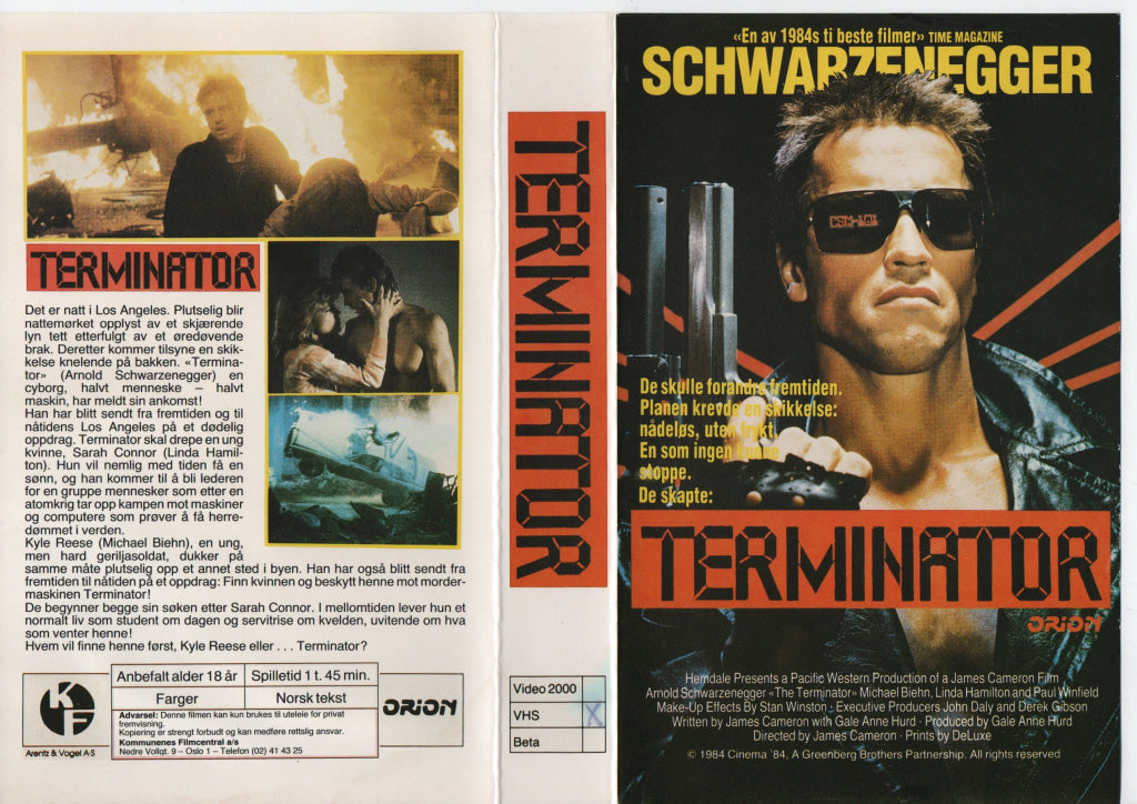 Download / Stream: The Terminator. 1984. VHS Big Box. Norwegian subtitles. VHS
