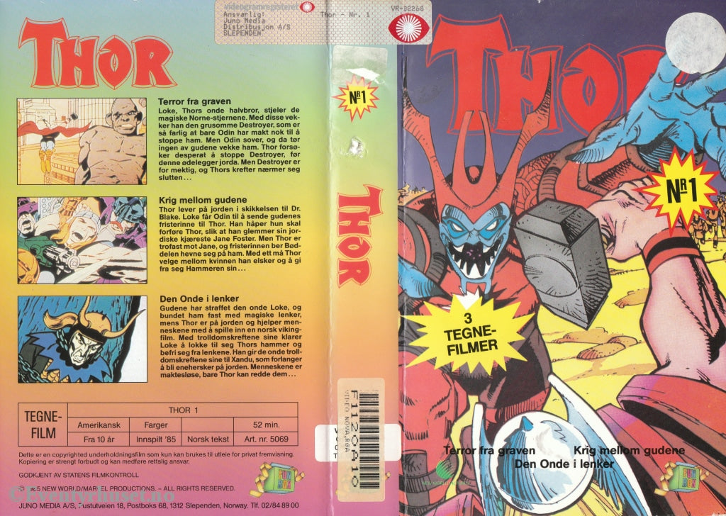 Download / Stream: Thor. Vol. 1. 1985. Vhs Big Box. Norwegian Subtitles.