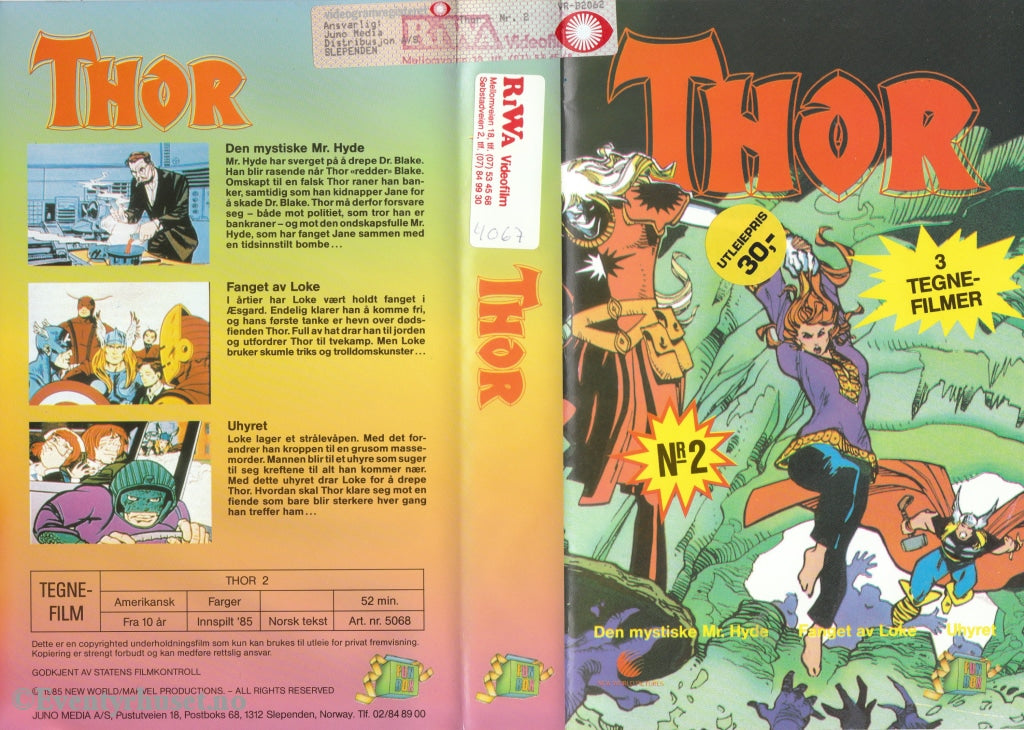 Download / Stream: Thor. Vol. 2. 1985. Vhs Big Box. Norwegian Subtitles.
