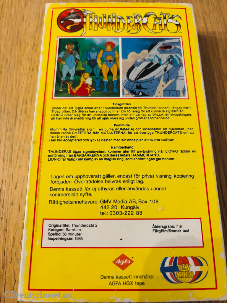 Download / Stream: Thundercats. Vol. 2. 1985. VHS. Norwegian subtitles. VHS