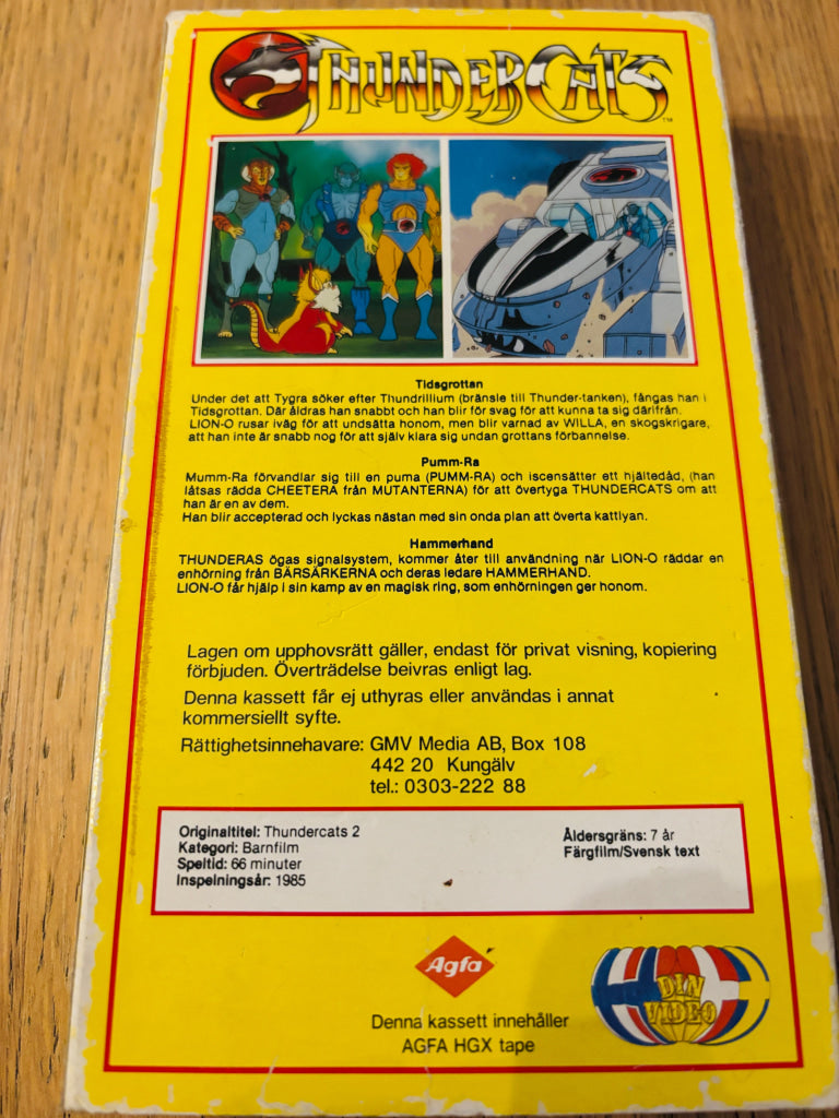 Download / Stream: Thundercats. Vol. 2. 1985. VHS. Norwegian subtitles. VHS