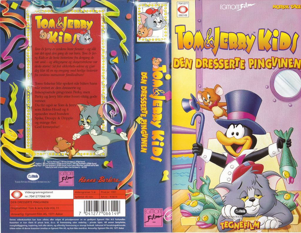 Download / Stream: Tom & Jerry Kids. Vol. 11. Den dresserte pingvinen. 1991. VHS SB. Norwegian dubbing. VHS