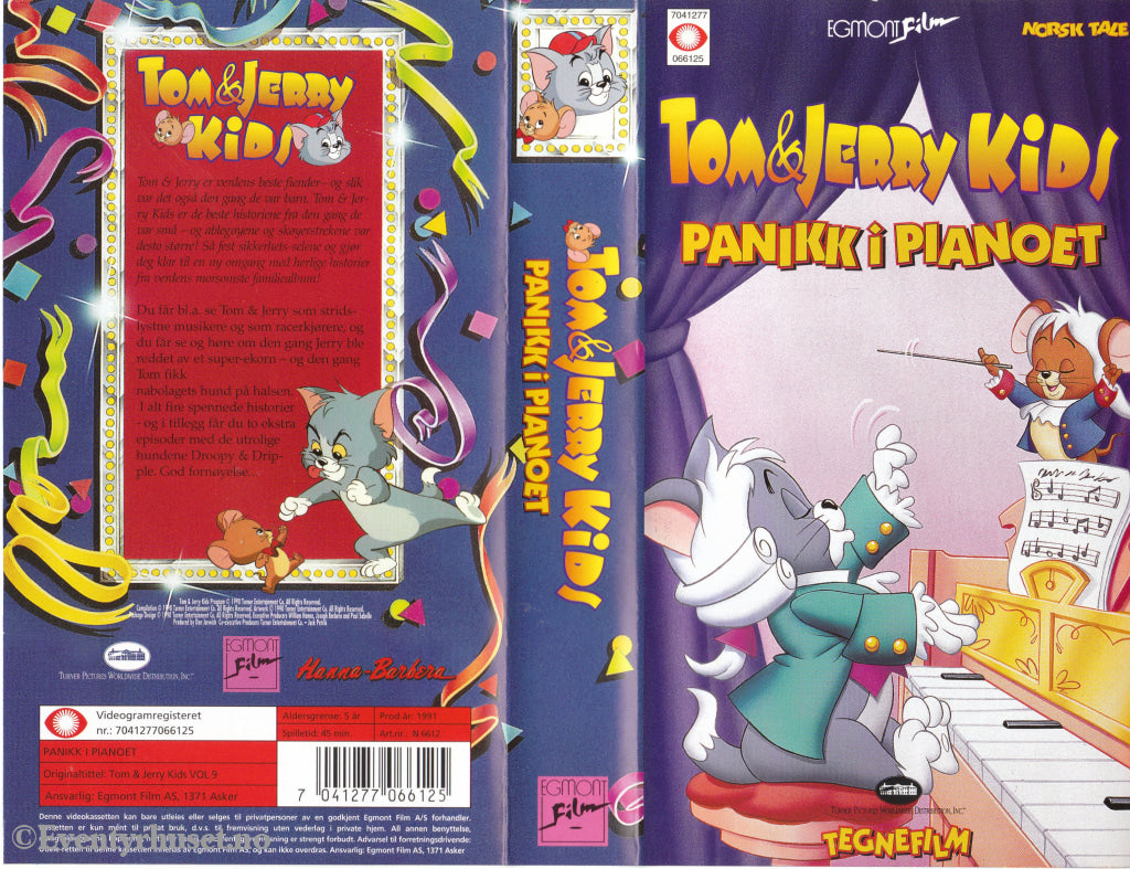 Download / Stream: Tom & Jerry Kids. Vol. 9. Panikk i pianoet. 1991. VHS SB. Norwegian dubbing. VHS