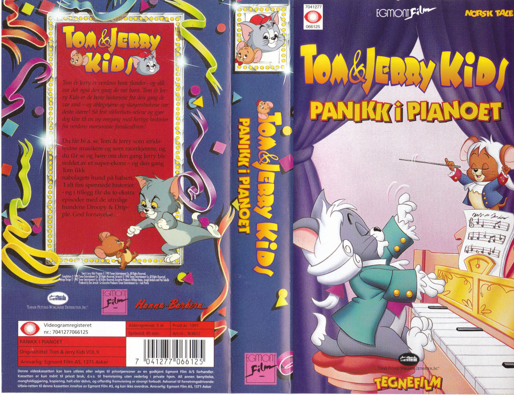 Download / Stream: Tom & Jerry Kids. Vol. 9. Panikk i pianoet. 1991. VHS SB. Norwegian dubbing. VHS