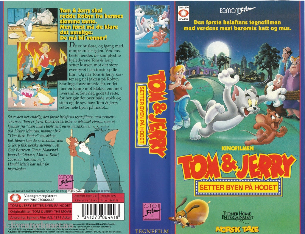 Download / Stream: Tom & Jerry Setter Byen På Hodet. 1992. Vhs. Norwegian Dubbing. Vhs