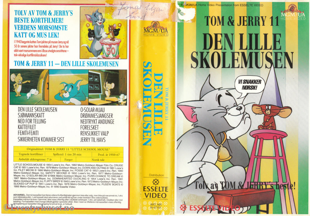Download / Stream: Tom & Jerry. Vol. 11. Den Lille Skolemusen. 1950-67. Vhs Big Box. Norwegian