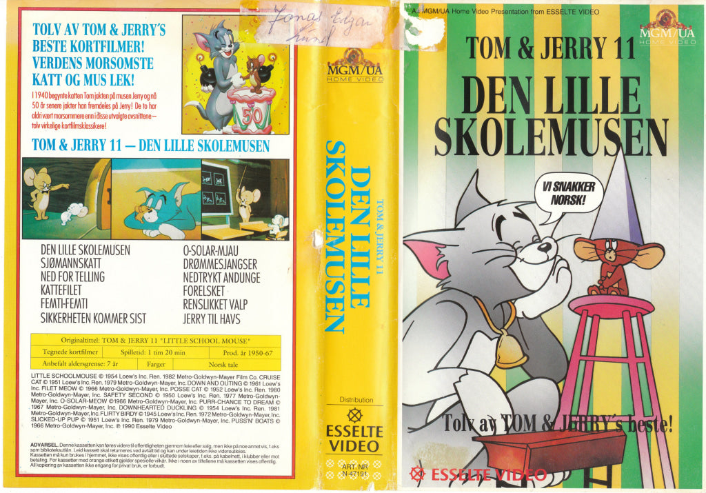 Download / Stream: Tom & Jerry. Vol. 11. Den Lille Skolemusen. 1950-67. Vhs Big Box. Norwegian