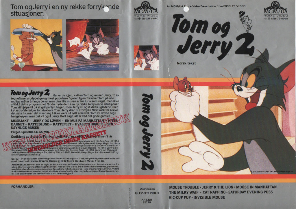 Download / Stream: Tom & Jerry. Vol. 2. 1982. VHS Big Box. Norwegian subtitles. VHS