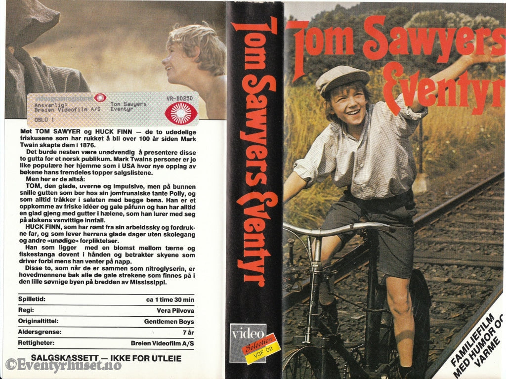 Download / Stream: Tom Sawyers Eventyr. Vhs. Norwegian Subtitles. Vhs