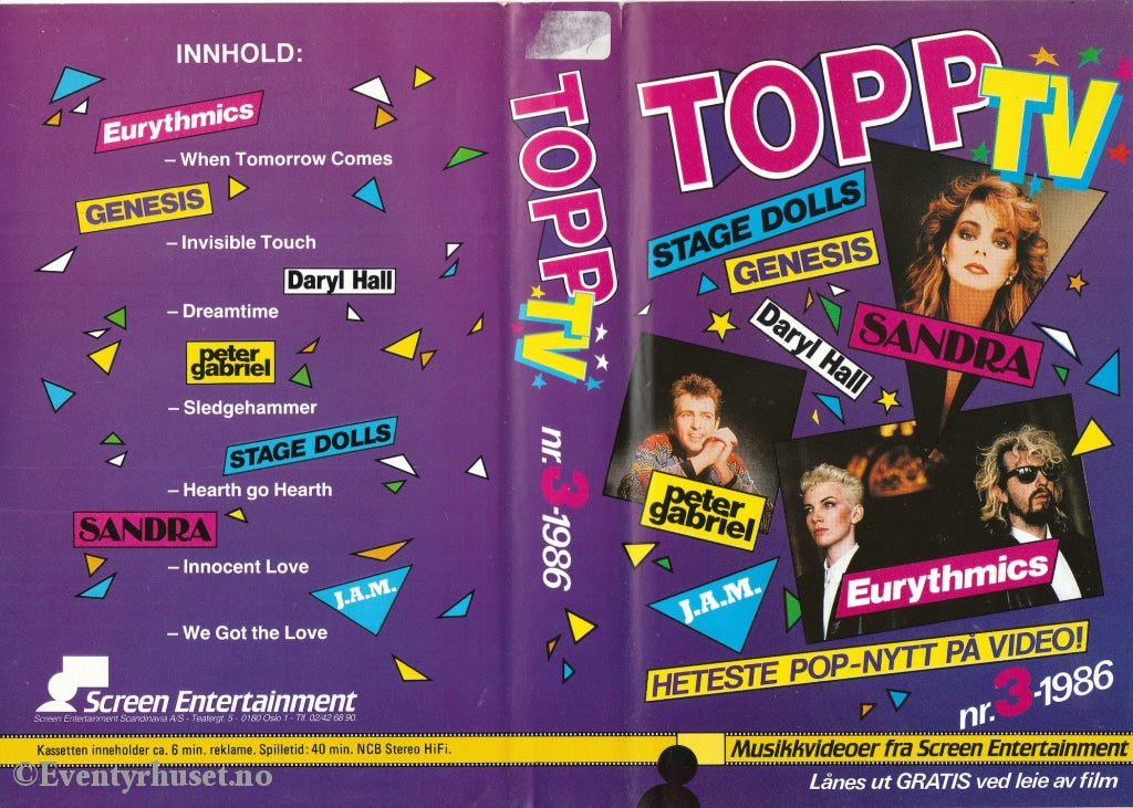 Download / Stream: Topp Tv. 1986. Vol. 3. Vhs Big Box. Norwegian.