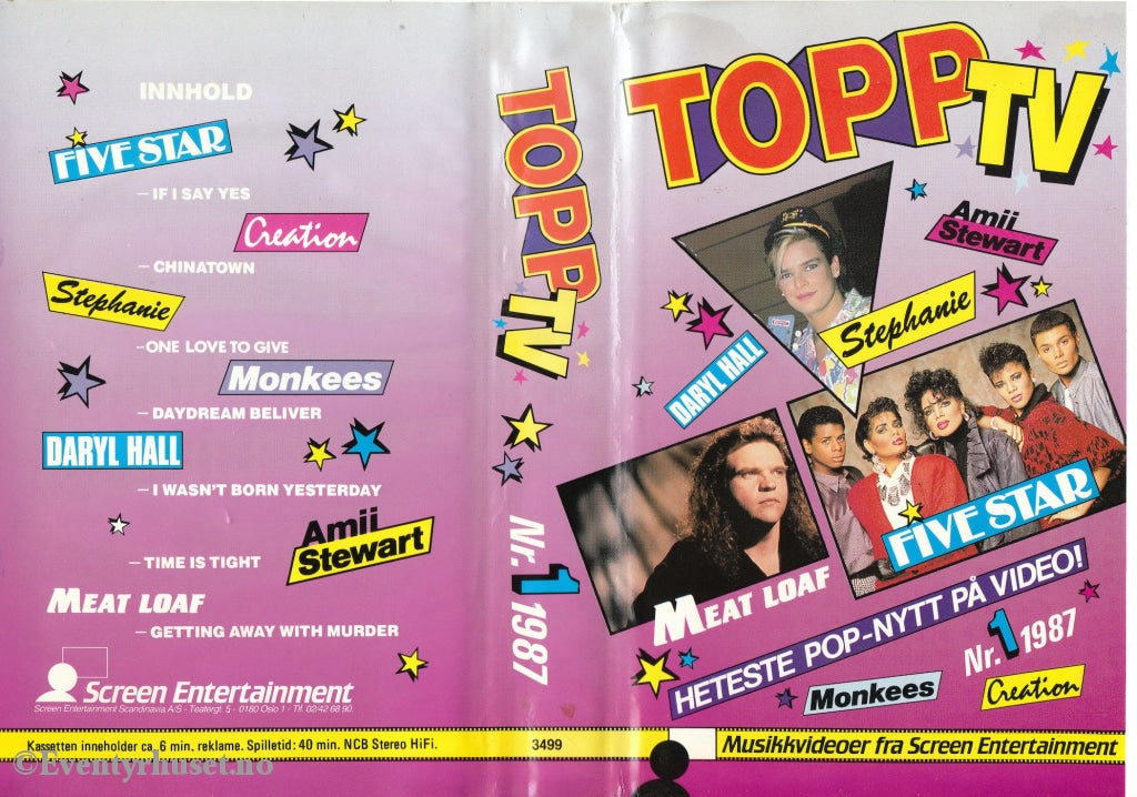 Download / Stream: Topp Tv. 1987. Vol. 1. Vhs Big Box. Norwegian.